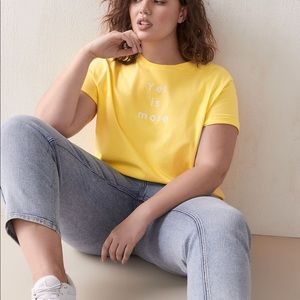 Cotton T Shirt w ‘YES IS MORE’ graphic